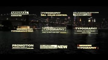 isto características 9 único e moderno olhando título animações. você pode editar a texto marcadores de posição e customizar a cores para crio seu próprio estilo. motion_graphic