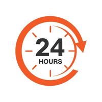 24 Hours Service Icon Design vector