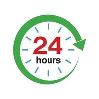 Continuous Service 24 Hours Design vector