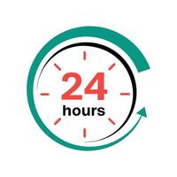 Customer Support 24 Hours Icon vector