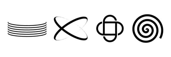 Bold and Minimalist Brutalist Design Symbols vector