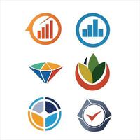 Abstract Colorful Business Logo Design Concepts. vector