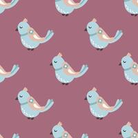 Seamless pattern with birds. Design for fabric, textiles, wallpaper, packaging vector