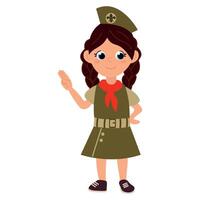 Illustration of Girl Scout Character vector