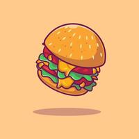 Double cheese burger vector
