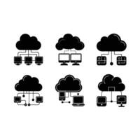 Cloud Computing Graphics and Line Art Designs for Print vector