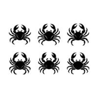 Stunning Crab Silhouette Designs for Print and Digital Use vector