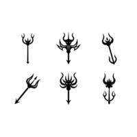 Devil's Trident Design Unique and Line Art Graphics vector