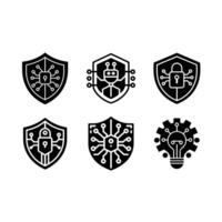 Stunning AI-Security Designs for Print - Generative Line Art Graphics vector