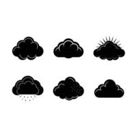 High-Quality Cloud Designs Line Art for Print vector