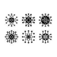 Quantum Computing Designs Line Art for Print vector