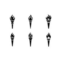 Stunning Torch Designs for Print - and Line Art vector
