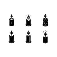 Stunning Romantic Candle Designs for Print and Digital Use vector
