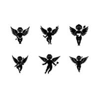 Cupid Icon Line Art Design for Print vector