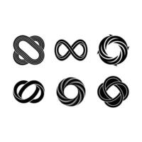 Loop and Line Art Designs for Printable Graphics vector