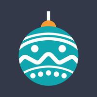 green baubles in flat design vector