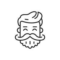 A man with a moustache. Leprechaun icon. Beard line color icon, St. Patrick's Day. vector