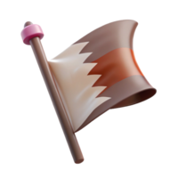 3D Render of a Flag Waving in the Wind png