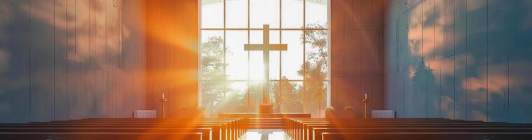 Concept of Christian church and esoteric path to spiritual knowledge photo