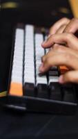 Typing Hands on Mechanical Keyboard. video