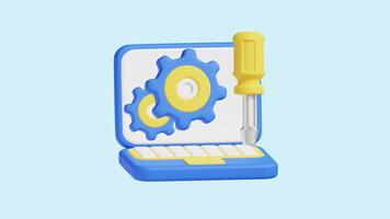 App Setting 3D Icon Ideal for business, technology, websites, apps, education, marketing. video