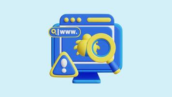 Debugging animated 3d icon. video