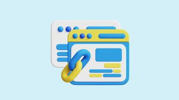 Browser testing animated 3d icon. video