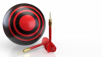 The red dart and target for Business concept 3d rendering. photo