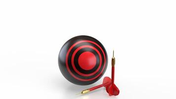 The red dart and target for Business concept 3d rendering. photo