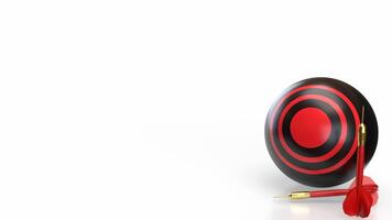 The red dart and target for Business concept 3d rendering. photo