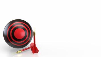 The red dart and target for Business concept 3d rendering. photo