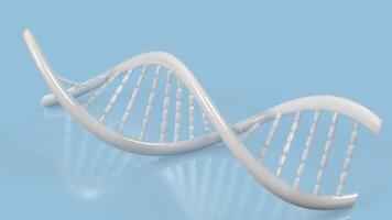 The white dna on blue background for sci or medical concept 3d rendering. photo