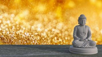 The buddha for religion or background concept 3d rendering. photo