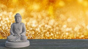 The buddha for religion or background concept 3d rendering. photo
