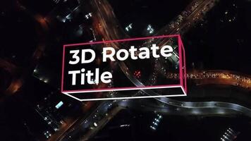 3D Rotate Title motion_graphic