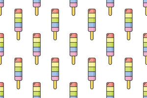 Ice cream seamless pattern background template vector