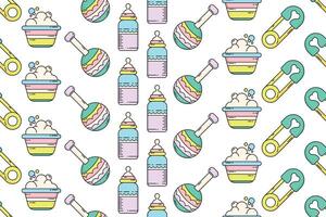 Nursery seamless pattern background template vector
