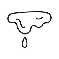 Hand drawn linear flow and drip sketch vector