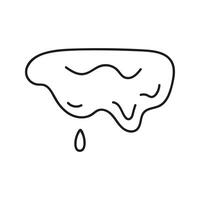 Hand drawn linear dripping liquid flow vector