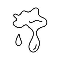 Linear hand drawn liquid drop design vector