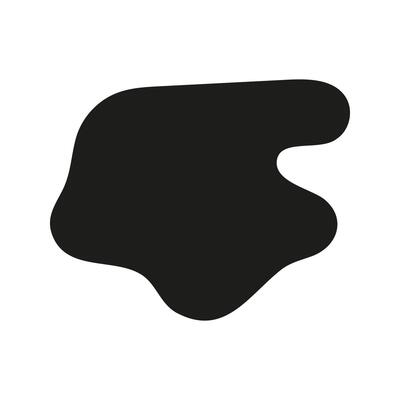 Hand drawn abstract liquid shape illustration
