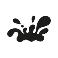 Hand drawn water splash silhouette doodle illustration element vector
