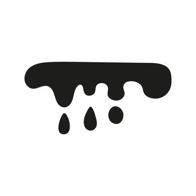 Dripping liquid silhouette graphic