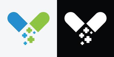 Two logos with the letters v and v vector