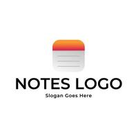 Notes logo design vector