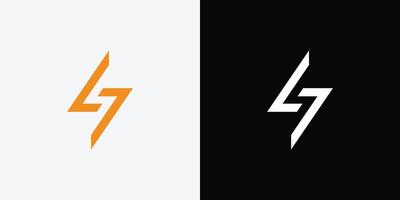Lightning bolt logo design vector