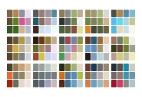 Summer color palette. Trend color palette guide template. Fit for fashion designers, business, and paints colors company. Match combinations. Eps 10. vector