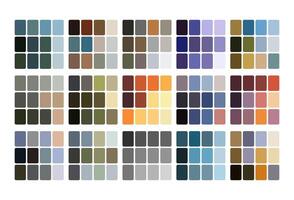 Cloud color palette. Trend color palette guide template. Fit for fashion designers, business, and paints colors company. Match combinations. Eps 10. vector