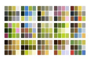 Turnmeric color palette. Trend color palette guide template. Fit for fashion designers, business, and paints colors company. Match combinations. Eps 10. vector