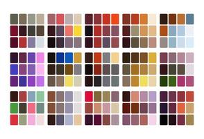 Tamarind color palette. Trend color palette guide template. Fit for fashion designers, business, and paints colors company. Match combinations. Eps 10. vector